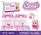 OBL864954 - VILLA STORAGE BOX 3.5 SOLID BARBIE WITH FURNITURE (LIGHTING AND MUSIC)