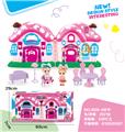 OBL864978 - VILLA WITH 3.5 INCH SOLID BARBIE FURNITURE (SOUND AND LIGHT)
