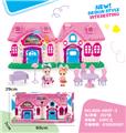 OBL864988 - VILLA WITH 3.5 INCH SOLID BARBIE FURNITURE (SOUND AND LIGHT)