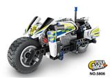 OBL866009 - 积木回力警用摩托车