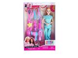 OBL867102 - 11.5-INCH REAL BODY 9-JOINT CASUAL BARBIE WITH BLISTER ACCESSORIES