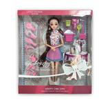 OBL867106 - 11.5 SOLID BODY 12 JOINT FASHION SKIRT BARBIE WITH FASHION BLISTER ACCESSORIES