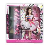 OBL867107 - 11.5 SOLID BODY 12 JOINT FASHION SKIRT BARBIE WITH FASHION BLISTER ACCESSORIES
