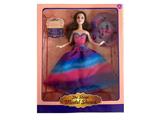 OBL867108 - 11.5 SOLID BODY 12 JOINT WEDDING DRESS BARBIE WITH BIG HAT