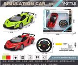 OBL867230 - 1:18敞篷兰博基尼四通遥控车带前灯光（方向盘遥控器）