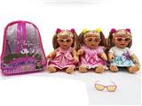 OBL867598 - 13 INCH ENAMEL DOLL WITH FOUR TONE IC AND GLASSES