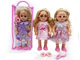 OBL867601 - 14 INCH DOLL WITH FOUR TONE IC AND COMB GLASSES