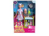 OBL867902 - 11.5-INCH LIVE HAND NURSE BARBIE WITH MEDICAL ACCESSORIES AND CHILDREN