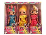 OBL867924 - 16 INCH SOLID BODY WITH LIGHT MUSIC THEME SONG SURPRISE UNICORN DOLL