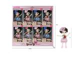 OBL867935 - 6 INCH 12 JOINT REAL BODY 3D REAL EYE WEDDING DRESS AMY DOLL 8PC MIXED