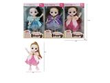 OBL867936 - 6 INCH 12 JOINT REAL BODY 3D REAL EYE WEDDING DRESS AMY DOLL
