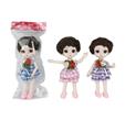 OBL867939 - 6 INCH 12 JOINT REAL BODY 3D REAL EYE WEDDING DRESS AMY DOLL