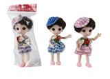 OBL867941 - 6 INCH 12 JOINT REAL BODY 3D REAL EYE WEDDING DRESS AMY DOLL