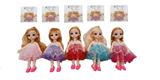 OBL867944 - 6 INCH 12 JOINT REAL BODY 3D REAL EYE WEDDING DRESS AMY DOLL