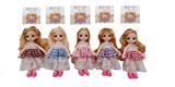 OBL867945 - 6 INCH 12 JOINT REAL BODY 3D REAL EYE WEDDING DRESS AMY DOLL
