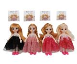 OBL867946 - 6 INCH 12 JOINT REAL BODY 3D REAL EYE WEDDING DRESS AMY DOLL