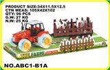 OBL868638 - Farmer tractors animals