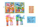 OBL868885 - TRANSPARENT DOLPHIN FOUR LIGHT BUBBLE GUN