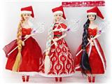 OBL869803 - CHRISTMAS 11.5 INCH LONG HAIR JOINT PRINCESS DRESS
