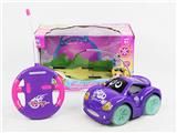 OBL870765 - 四通遥控明轮音乐灯光芭芘卡通车