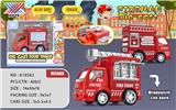 OBL871081 - 1:64回力合金迷你消防车