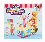 OBL871715 - CLOWN UMBRELLA ICE CREAM CAR MUSIC/LIGHTS/WANYING