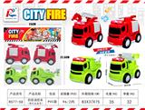 OBL872019 - 4 FIRE ENGINES WITH LIGHTING AND MUSIC