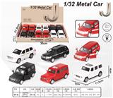 OBL872905 - 1:32合金回力仿真车越野奔驰、丰田越野带声光，包电（AG13*3）