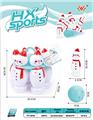 OBL873026 - 6 BOTTLES AND 1 BALL PVC BOWLING BALL (SNOWMAN)