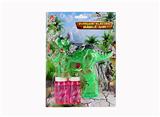 OBL873075 - TRIANGLE DINOSAUR LIGHT MUSIC BUBBLE GUN