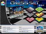 OBL873650 - MAGNETIC CHESS SIX-IN-ONE