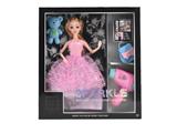 OBL874454 - 11.5-INCH REAL BODY 9-JOINT FASHION 3D BARBIE WITH BLOWER ACCESSORIES