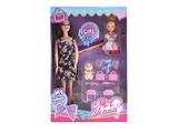 OBL874511 - 11.5-INCH REAL LIVE HAND FASHION BARBIE WITH 3-INCH BABY AND DOG / CHAIR BLISTER