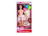 OBL874512 - 11.5 REAL BODY 12 JOINT FASHION BARBIE WITH BALLOON ACCESSORIES
