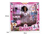 OBL874826 - 11 INCH BLACK-SKINNED FASHION DRESS BAR 鑺?DOLL