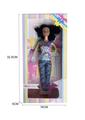 OBL874847 - 11 INCH STYLISH BLACK-SKINNED CASUAL 鑺?DOLL