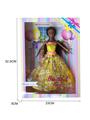 OBL874852 - 11 INCH FASHION BLACK SKIN WEDDING DRESS BABE DOLL