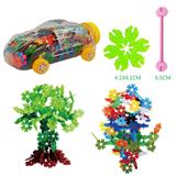 OBL877062 - 4.1CM树叶雪花积木中车罐150PCS