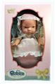 OBL877351 - 12 INCH FULL ENAMEL BABY TWO-PIECE PULLOVER DOLL AND PILLOW SLEEPING BAG