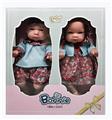 OBL877367 - TWO SETS OF 12 INCH FULL ENAMEL FASHION PULLOVER DOLLS