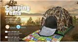 OBL877532 - SELF SHRINKING FOLDING CAMOUFLAGE OUTDOOR TENT WATERPROOF AND PEARL COTTON MAT