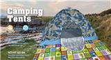 OBL877583 - FIBER POLE CAMOUFLAGE OUTDOOR TENT WATERPROOF AND PEARL COTTON MAT