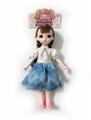OBL878722 - 12 INCH JOINT FASHION 3D EYE BARBIE DOLL / REAL BODY
