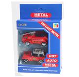 OBL879626 - 消防合金车+2合金小车