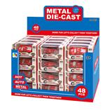 OBL879660 - SIX FIRE FIGHTING SIMULATION ALLOY CARS AND ONE ALLOY AIRCRAFT (48PCS)