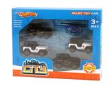 OBL879692 - ONE ALLOY AIRCRAFT AND FOUR ALLOY POLICE RETURN TRUCKS