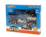 OBL879705 - TWO ALLOY AIRPLANES AND SIX ALLOY POLICE CARS