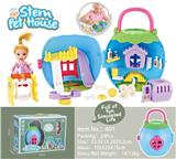 OBL879774 - DIY SELF-CONTAINED PET HOUSE WITH 3 INCH DOLLS