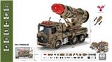 OBL880596 - 1: 12DIY DISASSEMBLY AND ASSEMBLY COMPATIBLE LEGO BUILDING BLOCK INERTIAL MISSILE VEHICLE MODEL MILITARY VEHICLE (4-KEY ACOUSTO-OPTIC)