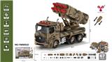 OBL880598 - 1: 12DIY DISASSEMBLY AND ASSEMBLY COMPATIBLE LEGO BUILDING BLOCK INERTIAL MISSILE VEHICLE MODEL MILITARY VEHICLE (4-KEY ACOUSTO-OPTIC)
